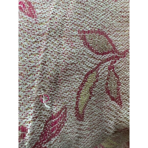 Cashmere Scarf Womens One Size Floral Scottish Fringe Wrap Shawl 27X71 - Picture 12 of 12